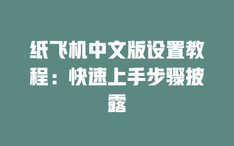 纸飞机国际中文版下载app
